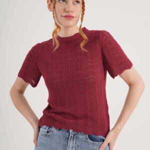 Blouse With High Neck And Short Sleeves - Brand: Lustrin - Women & Kids, Baby Clothes Wholesale - TheBS Women