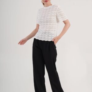 Casual Elegant Blouse With Crew Neck - Brand: Lustrin - Women & Kids, Baby Clothes Wholesale - TheBS Women