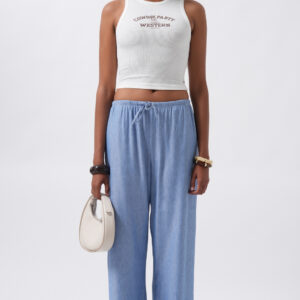 Palazzo Pants With Drawstring Closure - Brand: Black Fashion - Women & Kids, Baby Clothes Wholesale - TheBS Women