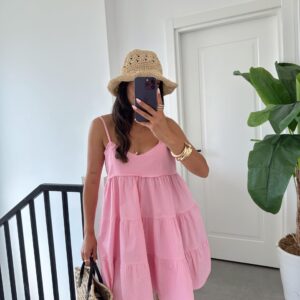 Babydoll Mini Dress With V-Neck And Cap Sleeves - Brand: Cream Rouge - Women & Kids, Baby Clothes Wholesale - TheBS Women