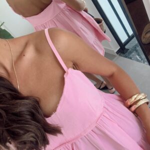 Babydoll Mini Dress With V-Neck And Cap Sleeves - Brand: Cream Rouge - Women & Kids, Baby Clothes Wholesale - TheBS Women