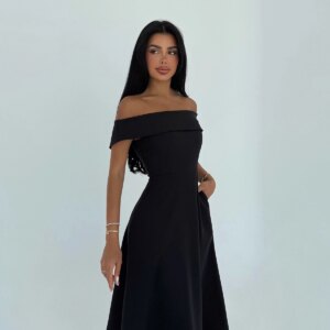 ElegantA-Line Dress Off Shoulder Neck - Brand: EYYO ATELIER - Women & Kids, Baby Clothes Wholesale - TheBS Women