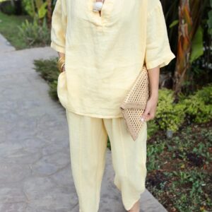 Palazzo Pants With Wide Leg And Mid Waist - Brand: Cream Rouge - Women & Kids, Baby Clothes Wholesale - TheBS Women