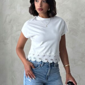 White Blouse With Slim Fit And Cap Sleeves - Brand: Topshow - Women & Kids, Baby Clothes Wholesale - TheBS Women