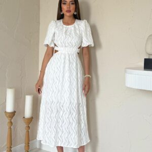 Balloon Sleeve Belted Dress - Brand: Elisa - Women & Kids, Baby Clothes Wholesale - TheBS Women