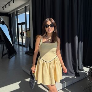 Black Babydoll Dress With Square Neck - Brand: Cream Rouge - Women & Kids, Baby Clothes Wholesale - TheBS Women