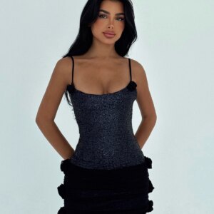 Black Sexy Elegant Glam Bodycon Mini Dress - Brand: EYYO ATELIER - Women & Kids, Baby Clothes Wholesale - TheBS Women