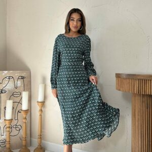 Flowy Patterned Dress - Brand: Elisa - Women & Kids, Baby Clothes Wholesale - TheBS Women