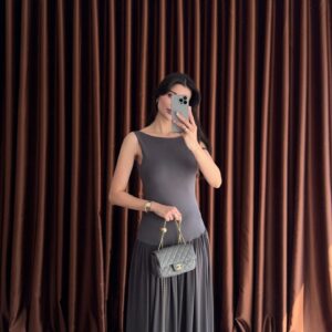 Grey Elegant Fit And Flare Dress - Brand: Cream Rouge - Women & Kids, Baby Clothes Wholesale - TheBS Women