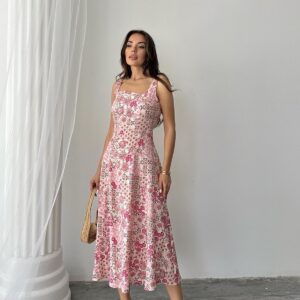 Floral A-Line Midi Dress - Brand: Elisa - Women & Kids, Baby Clothes Wholesale - TheBS Women