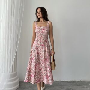 Floral A-Line Midi Dress - Brand: Elisa - Women & Kids, Baby Clothes Wholesale - TheBS Women