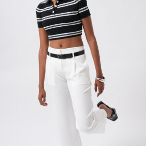 Belt Detail High Waist Trousers - Brand: Black Fashion - Women & Kids, Baby Clothes Wholesale - TheBS Women