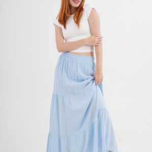Layered Maxi Skirt Mid Waist Casual Boho - Brand: Lustrin - Women & Kids, Baby Clothes Wholesale - TheBS Women