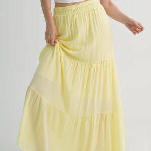 Layered Maxi Skirt With Mid Waist - Brand: Lustrin - Women & Kids, Baby Clothes Wholesale - TheBS Women