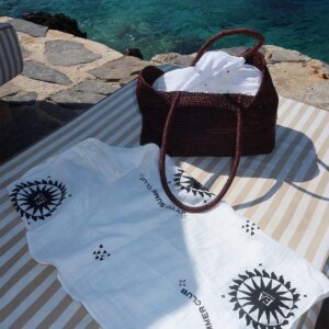 White Casual Boho Elegant Pareo With Letter Print - Brand: EYYO ATELIER - Women & Kids, Baby Clothes Wholesale - TheBS Women