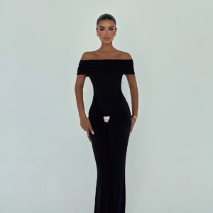 Glamorous Sheath Dress With Off Shoulder Neck - Brand: EYYO ATELIER - Women & Kids, Baby Clothes Wholesale - TheBS Women