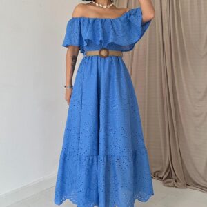Boho Fit And Flare Maxi Dress - Brand: Elisa - Women & Kids, Baby Clothes Wholesale - TheBS Women