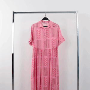 Casual Boho Geometric Floral Maxi Shirt Dress - Brand: Cream Rouge - Women & Kids, Baby Clothes Wholesale - TheBS Women