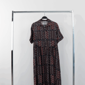 Pink Paisley Maxi Shirt DressBoho Casual Style - Brand: Cream Rouge - Women & Kids, Baby Clothes Wholesale - TheBS Women