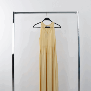 Beige Fit And Flare V-Neck Dress - Brand: Cream Rouge - Women & Kids, Baby Clothes Wholesale - TheBS Women