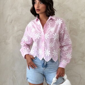 Pink Boho Floral Buttoned Shirt - Brand: Topshow - Women & Kids, Baby Clothes Wholesale - TheBS Women