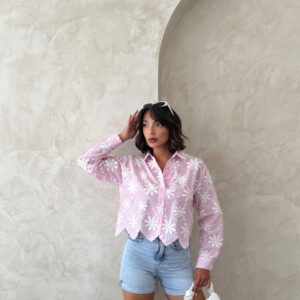 Pink Boho Floral Buttoned Shirt - Brand: Topshow - Women & Kids, Baby Clothes Wholesale - TheBS Women