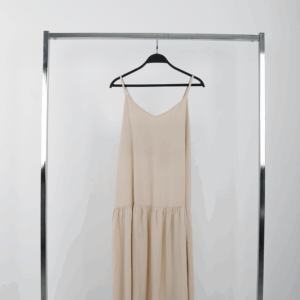 Beige Dress Maxi V-Neck Cami Sleeveless For Summer - Brand: Cream Rouge - Women & Kids, Baby Clothes Wholesale - TheBS Women