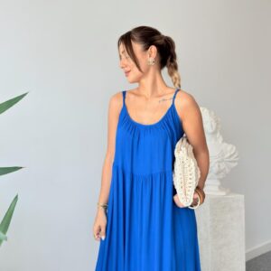 Beige Maxi Slip Dress With One Shoulder Neck - Brand: Cream Rouge - Women & Kids, Baby Clothes Wholesale - TheBS Women