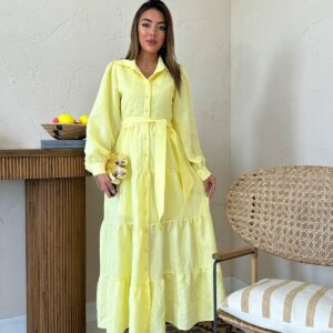 Modest Elegant Shirt Dress Maxi - Brand: Elisa - Women & Kids, Baby Clothes Wholesale - TheBS Women