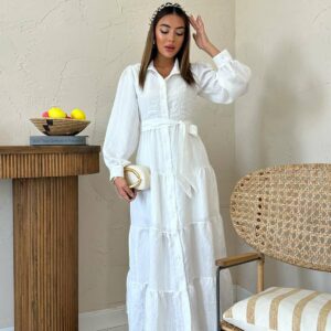 Modest Elegant Maxi Shirt Dress - Brand: Elisa - Women & Kids, Baby Clothes Wholesale - TheBS Women