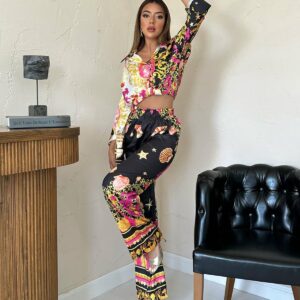 Black Elegant Palazzo Set For Party - Brand: Elisa - Women & Kids, Baby Clothes Wholesale - TheBS Women