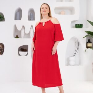 Plus Size Elegant Off Shoulder Neck Shift Dress - Brand: RMG - Women & Kids, Baby Clothes Wholesale - TheBS Women