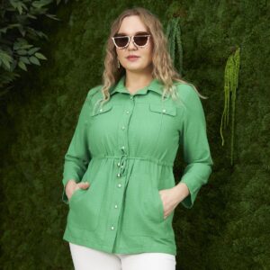 Casual Plus Size Overshirt Jacket - Brand: RMG - Women & Kids, Baby Clothes Wholesale - TheBS Women
