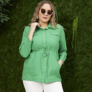 Casual Plus Size Overshirt Jacket - Brand: RMG - Women & Kids, Baby Clothes Wholesale - TheBS Women