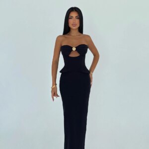 Strapless Bodycon Floor Length Dress - Brand: EYYO ATELIER - Women & Kids, Baby Clothes Wholesale - TheBS Women