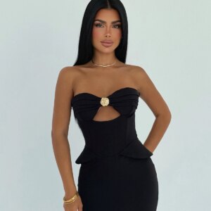 Strapless Bodycon Floor Length Dress - Brand: EYYO ATELIER - Women & Kids, Baby Clothes Wholesale - TheBS Women