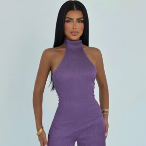 Elegant Fitted Sleeveless Palazzo Suit - Brand: EYYO ATELIER - Women & Kids, Baby Clothes Wholesale - TheBS Women