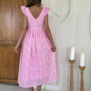 Fit And Flare Dress With Ruffle Cap Sleeves - Brand: Elisa - Women & Kids, Baby Clothes Wholesale - TheBS Women