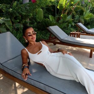 Bodycon Maxi Dress With Cap Sleeves - Brand: EYYO ATELIER - Women & Kids, Baby Clothes Wholesale - TheBS Women