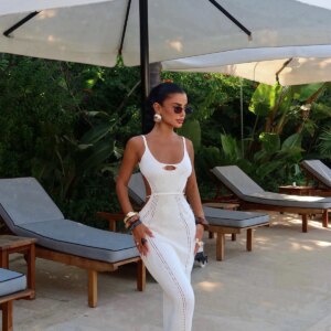 Bodycon Maxi Dress With Cap Sleeves - Brand: EYYO ATELIER - Women & Kids, Baby Clothes Wholesale - TheBS Women