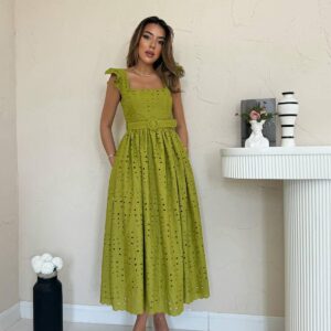 Fit And Flare Dress With Ruffle Cap Sleeves - Brand: Elisa - Women & Kids, Baby Clothes Wholesale - TheBS Women