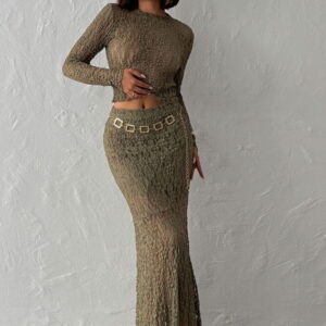 Mermaid Maxi Skirt With Mid Waist Pull On - Brand: Topshow - Women & Kids, Baby Clothes Wholesale - TheBS Women