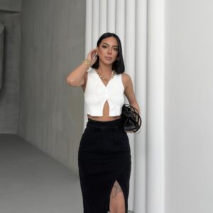 Darted Asymmetrical Skirt - Brand: XLove - Women & Kids, Baby Clothes Wholesale - TheBS Women