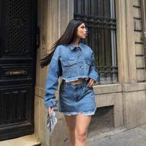 Denim Jacket With Lining Detail - Brand: XLove - Women & Kids, Baby Clothes Wholesale - TheBS Women