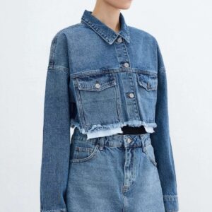 Denim Jacket With Lining Detail - Brand: XLove - Women & Kids, Baby Clothes Wholesale - TheBS Women