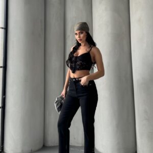 Flare Leg Mom Jeans With Side Slit - Brand: XLove - Women & Kids, Baby Clothes Wholesale - TheBS Women