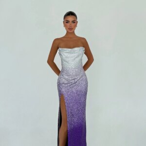 Silver Sexy Glam Formal Elegant Slip Dress - Brand: EYYO ATELIER - Women & Kids, Baby Clothes Wholesale - TheBS Women