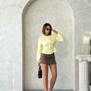 Fitted Casual Blouse With Long Straight Sleeves - Brand: Topshow - Women & Kids, Baby Clothes Wholesale - TheBS Women