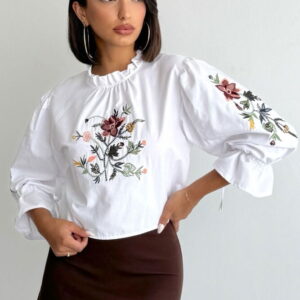 Floral Boho Blouse With Ruffle 3/4 Sleeves - Brand: Topshow - Women & Kids, Baby Clothes Wholesale - TheBS Women