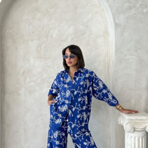 Blue Floral Casual Elegant Shirt - Brand: Topshow - Women & Kids, Baby Clothes Wholesale - TheBS Women